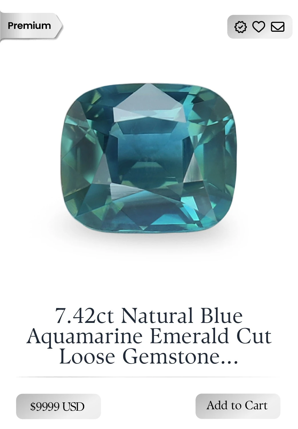 2.67ct Clean Blue Sapphire Facet Quality Rough from Madagascar